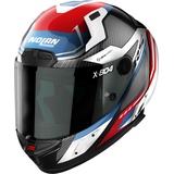 Nolan X-804 RS Ultra Carbon Maven Helm, schwarz-rot-blau, Größe S