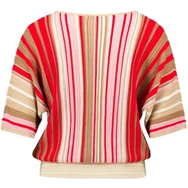 Zero Oversized-Pullover gestreift in patch CreamRed | Gr.: 44