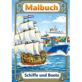 Brave New Books Malbuch, Boote und Schiffe.