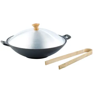 TS-Electronic Gusseisen Wok Set, 30cm