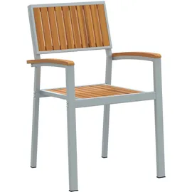 vidaXL Gartenstuhl 58,2 x 91,9 x 21,2 cm grau 8 St.