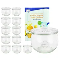 Mambocat 12er Set Weck Gläser 580ml Tulpengläser 1/2L mit