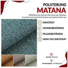 Sofa.de Wohnlandschaft mit Schlaffunktion ¦ türkis/petrol ¦ Maße (cm): B: 357 H: 85 T: 218.0