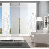 VISION S Schiebegardine GRASIL, 4er SET (4 St), Paneelwagen, blickdicht, Bambusoptik Digital bedruckt grau