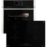 KKT KOLBE Küchentechnik Backofen und Induktionskochfeld SET8016IH877RL - Schwarz