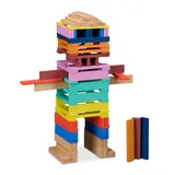 Relaxdays Holzbausteine 100er Set - Blau