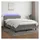 vidaXL Boxspringbett mit Matratze & LED Dunkelgrau 140x200 cm Stoff