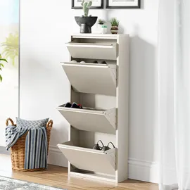 [en.casa] Sokndal 50 x 118 x 15 cm Pfefferweiß / weiß