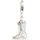 KUZZOI Charm Medaillon Western Cowboy Stiefel Silber