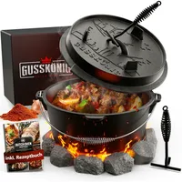 Gusskönig Dutch Oven 9 l mit Füßen