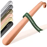 JK Trade Schuhlöffel 29cm Edelstahl Kupfer poliert (1-tlg., klein & stabil), für jede Sporttasche – Aufhängbar & hochwertig verarbeitet braun