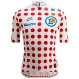 Santini SMS Santini Tour De France Polka Dot 2025 Kurzarm-radtrikot - White / Red - L
