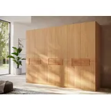 Home affaire Kleiderschrank Léopoldine aus Kernbuche, erhältlich in verschiedenen Breiten Massivholz-Kleiderschrank, im 50 cm Raster planbar braun 302 cm x 223 cm x 62 cm