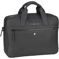 Tommy Hilfiger Essential PU Computer Bag 14 Zoll, Schwarz (Black),