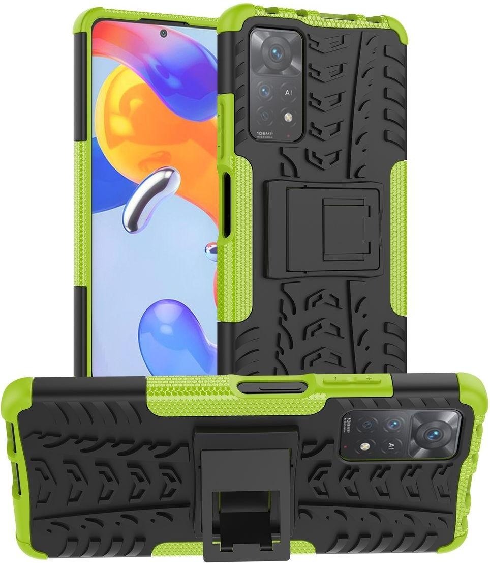 König Design Hülle Handy Schutz für Xiaomi Redmi Note 11 Pro Case Cover Bumper Etuis Halter (Xiaomi Redmi Note 11 Pro+ 5G, Xiaomi Redmi Note 11 Pro), Smartphone Hülle, Grün