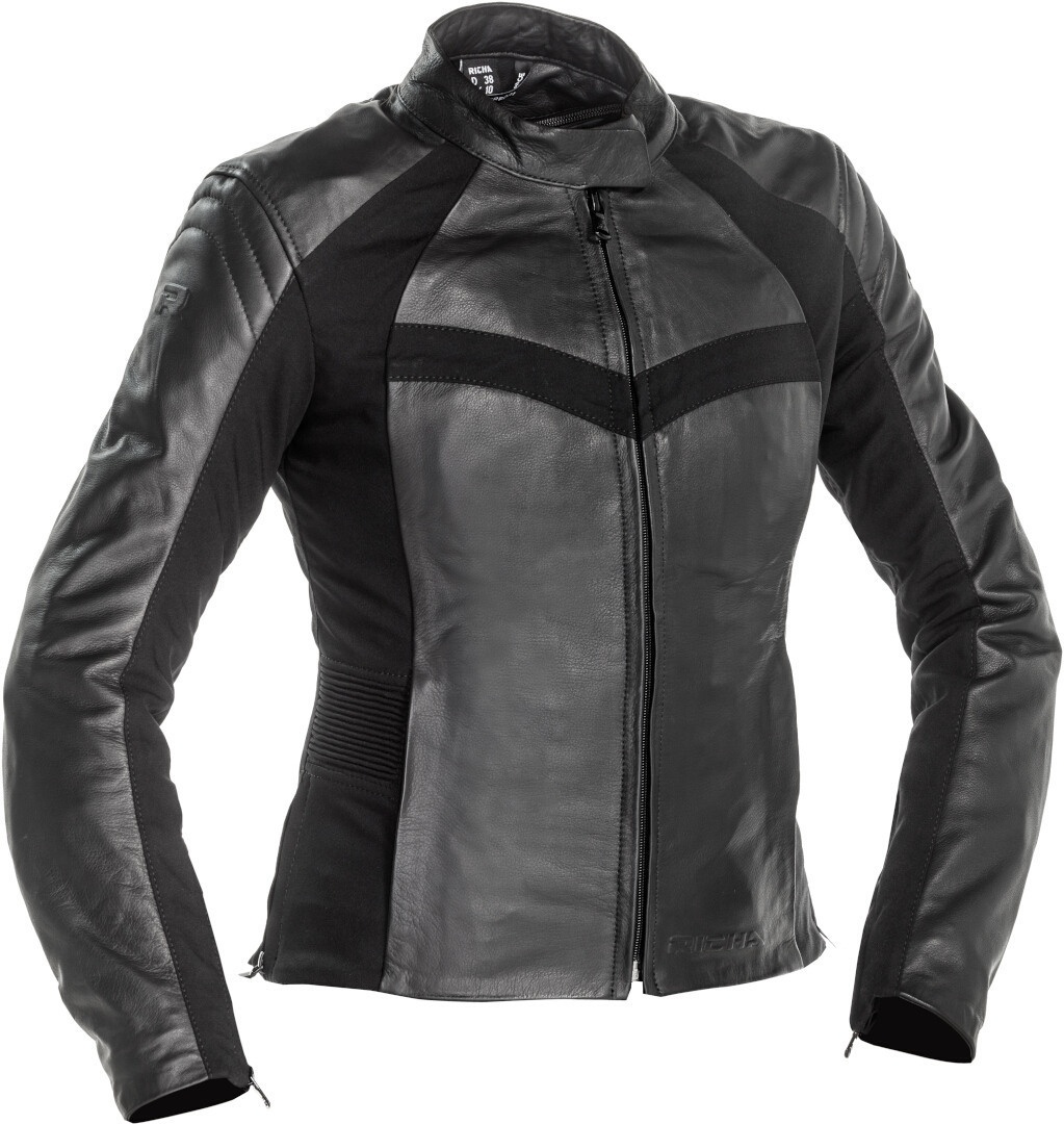 Richa Catwalk Dames motorfiets lederen jas, zwart, 34 Voorvrouw