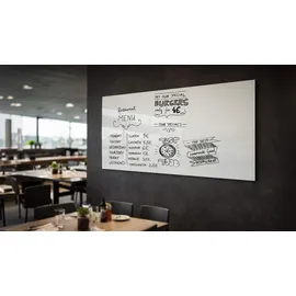 ALLboards Glasboard Magnetisch 200 x 100 cm Weiß