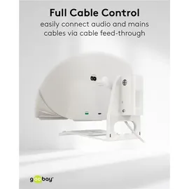 goobay Lautsprecher-Wandhalterung Modern Era 3 Flex, weiß