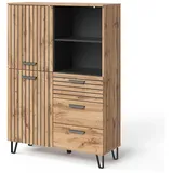Vicco Garderobenset Amber 100 x 142 cm Eiche Wotan