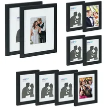 Relaxdays Bilderrahmen schwarz 23x28 cm 10er Set