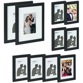 Relaxdays Bilderrahmen schwarz 23x28 cm 10er Set