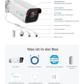 Reolink 4K PoE Überwachungskamera Aussen, Spotlight, Farbige Nachtsicht,