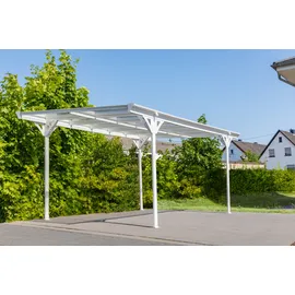 Westmann Carport Helsinki 3,05 x 5,03 m weiß inkl. Regenrinne