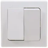 ChiliTec DELPHI 2-fach Serien-Schalter 250V~/ 10A, inkl. Rahmen, UP, weiß