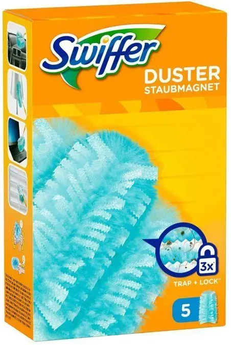 Plumeau - lingette depoussierante - ustensile poussiere Swiffer Duster Staubmagnet, Wiederaufladbar, 1 Packung mit 5 Einheiten