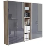 moebel-dich-auf Aktenschrank OFFICE EDITION (Set 10, Büroschrank abschließbar mit Metallgriffen) Made in Germany beige