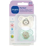 MAM Perfect Fopspeen Silicone Unisex 0-6 2 St Schnuller