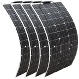 Solar Panel 400w Flexible Monocrystalline Solar Panel Module Ultra Thin and Waterproof for Motorhome, Roofs,12V Battery and Uneven Surfaces(4)