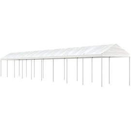 vidaXL Pavillon mit Dach Weiß 20,07x2,28x2,69 m Polyethylen
