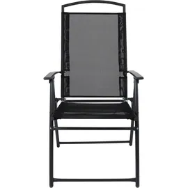 VCM Gartenstuhl 61 x 56 x 105 cm schwarz klappbar 2er Set 917599