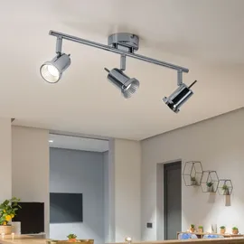 ETC Shop Deckenleuchte 3-flg. LED grau