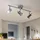 ETC Shop Deckenleuchte 3-flg. LED grau
