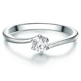Trilani Ring Sterling Silber Zirkonia in silber | Gr.: 48