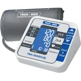 TECH-MED - Digitales Oberarm-Blutdruckmessgerät TMA-3 Basic (B) mit Netzteil, G3 MWI-Technologie, DPDA-Dualsystem, WHO-Klassifikation, Arrhythmie-Erkennung, LCD-Display