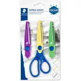 Staedtler 965-S Konturenscheren-Set – 3 Scherblätter