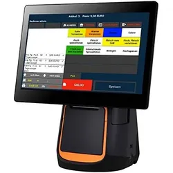 Android 15" All-in-ONE Kassensystem für Einzelhandel und Schnellgastronomie: Touschscreen, Bondrucker