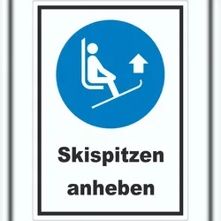 HB-Druck Skispitzen anheben Aufkleber A9 (37x52mm)
