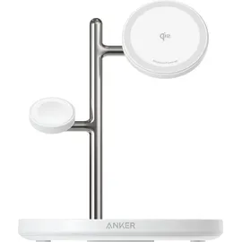 Anker MagGo Wireless Charging Station (3-in-1, Dock Stand) weiß