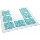 Mesana Karo Melange Blau 14 x 14 cm mit Ausschnitt