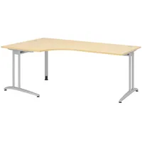 Bümö Schreibtisch Ahorn, Nachbildung,Ahorn, L-Form, 200x72x120 cm, FSC Mix,