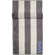 CAWÖ Sauna Doubleface Saunatuch 80 x 200 cm anthrazit/grau