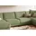 KAWOLA Wohnlandschaft U-Form Madeline Cord Longchair links olivgrün