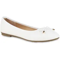 VAN HILL Damen Klassische Ballerinas in Weiss