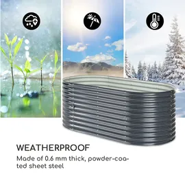 Blumfeldt High Grow Hochbeet 200 x 80 x 100 cm Anthrazit