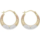 VIVANCE Creolen Tricolor Gelbgold 375