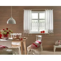 HOSSNER - ART OF HOME DECO Scheibengardine "Großglockner", weiß, B:47cm H:120cm, Baumwolle, HOSSNER - ART OF HOME DECO, Gardinen, HxB: 120x47
